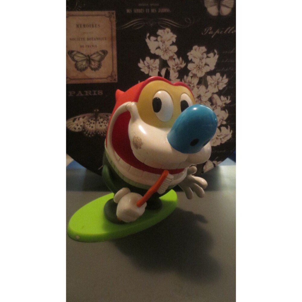 Ren & Stimpy Stimpy vintage figure with toothbrush